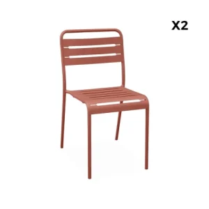 Alice’s Garden Lot De 2 Chaises De Jardin, Terracotta marque pas cher 18