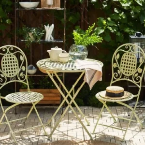 offre spéciale Beliani Lot De 2 Chaises De Jardin Vert Clair 10