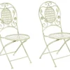 offre spéciale Beliani Lot De 2 Chaises De Jardin Vert Clair 20