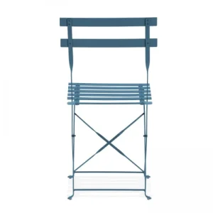 Oviala Lot De 2 Chaises Pliantes En Acier Bleu Pacific vente chaude 10