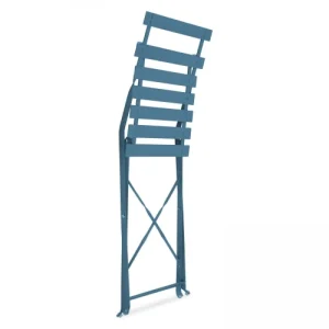 Oviala Lot De 2 Chaises Pliantes En Acier Bleu Pacific vente chaude 16