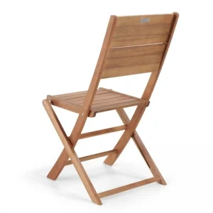 Oviala Lot De 2 Chaises Pliantes En Bois D’eucalyptus luxe soldes 10