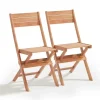 Oviala Lot De 2 Chaises Pliantes En Bois D’eucalyptus en vente 19