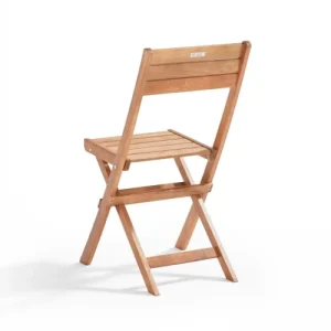 Oviala Lot De 2 Chaises Pliantes En Bois D’eucalyptus en vente 10