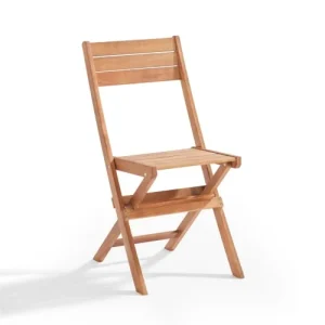 Oviala Lot De 2 Chaises Pliantes En Bois D’eucalyptus en vente 12