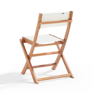 magasin en ligne france Oviala Lot De 2 Chaises Pliantes En Bois D’eucalyptus Et Textilène Blanc 10