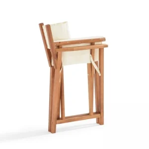 bas prix Oviala Lot De 2 Chaises Pliantes En Bois D’eucalyptus Et Textilène Blanc 16