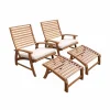 nouvelle saison Alice’s Garden Lot De 2 Chaises Relaxantes + 2 Reposes Pieds 20