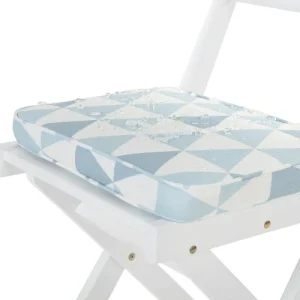 Vente Beliani Lot De 2 Coussins Bleu Et Blanc Pour Chaises 29×38 14