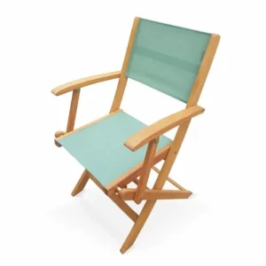 Vente Alice’s Garden Lot De 2 Fauteuils De Jardin En Bois Et Textilène Vert De Gris 10