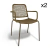 vente pas cher en ligne Now’s Home Lot De 2 Fauteuils De Table D’extérieur En Corde Empilables 20