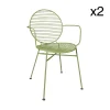 Pirouette Paris Lot De 2 Fauteuils De Table En Métal Vert REMISE allant jusqu. 22