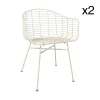 Now’s Home Lot De 2 Fauteuils De Table Outdoor En Métal Blanc H78cm Livraison rapide 20