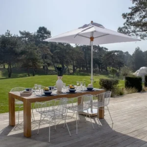 Now’s Home Lot De 2 Fauteuils De Table Outdoor En Métal Blanc H78cm Livraison rapide 12