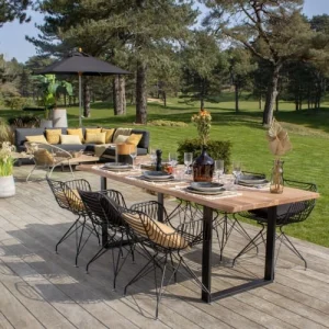 grand choix Now’s Home Lot De 2 Fauteuils De Table Outdoor En Métal H76cm 12