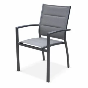 Alice’s Garden Lot De 2 Fauteuils En Aluminium Anthracite Et Gris Foncé magasins pas chers 10