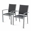 Alice’s Garden Lot De 2 Fauteuils En Aluminium Gris Et Textilène Anthracite de garantie authentique 20