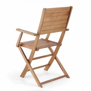 Oviala Lot De 2 Fauteuils En Bois D’eucalyptus dernière tendance 10