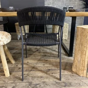 Nouvelle tendance Now’s Home Lot De 2 Fauteuils En Cordelette Noire 16