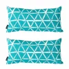 soldes pas cher Oviala Lot De 2 Petits Coussins Polyester Vert 40 X 20 X 8 Cm 20