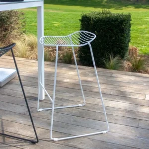 Now’s Home Lot De 2 Tabourets Outdoor En Métal Blanc H81,5cm vente à bas prix 10