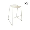 Now’s Home Lot De 2 Tabourets Outdoor En Métal Blanc H81,5cm vente à bas prix 14