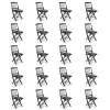 Oviala Lot De 20 Chaises Pliantes NAPOLEON Hêtre Avec Coussin dernière tendance 22