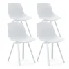 Oviala Lot De 4 Chaises D’extérieur Blanc en ligne 20