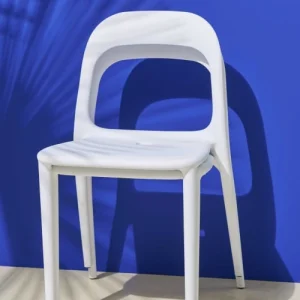 Oviala Lot De 4 Chaises En Plastique Blanc qualité d’originales 16