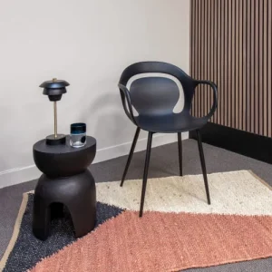 Dernières Nouveautés Now’s Home Lot De 4 Fauteuils De Table Noir Mat 10