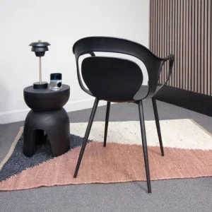 Dernières Nouveautés Now’s Home Lot De 4 Fauteuils De Table Noir Mat 14