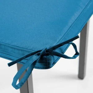 grossiste en ligne Oviala Lot De 4 Galettes De Chaise Polyester Bleu Pacific 40x40x3 Cm 14