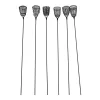 fashioniable Maison Tilleul Lot De 6 Torches De Jardin Métal Gris 19