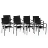 Happy Garden Lot De 8 Chaises En Aluminium Gris Et Textilène Noir achat pas cher 22