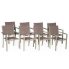 Happy Garden Lot De 8 Chaises En Aluminium Taupe Et Textilène Taupe soldes officiel 20