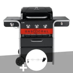 Meilleur Service Char-Broil Pack Barbecue Hybride En Acier Noir Et Tournebroche 15