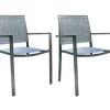 nouveau produit Jardiline Pack De 2 Fauteuils De Jardin Empilable En Aluminium Et Textilène Gris 20