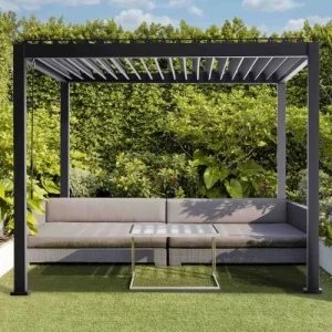 offre spéciale Alice’s Garden Pergola Bioclimatique Gris Anthracite 300x300cm 12