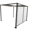 en vente CONCEPT USINE Pergola Coulissante 4 Toiles 3 X 3 M Gris Et Taupe 20