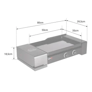 Somagic Plancha Au Gaz Spécial Burger En Fonte Et Acier Noir vente luxe pas cher 15