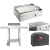 vente pas cher Planet Plancha électrique En Inox Chef 55 Cm Avec Chariot Ouvert + Couvercle 20