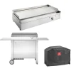 Planet Plancha électrique En Inox Chef 80 Cm Avec Chariot Fermé + Housse Livraison Standard/Rapide 13