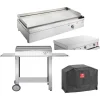 achetez Planet Plancha électrique En Inox Chef 80 Cm Avec Chariot Ouvert + Couvercle 22