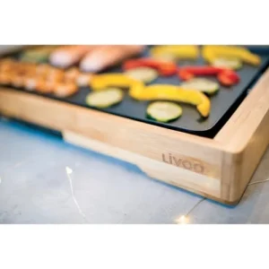 LIVOO Plancha Gril Bambou En Aluminium Beige acheter en ligne 14