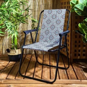 magasin pour The Home Deco Factory Set De 2 Chaises De Jardin Pliantes An Acier Et Tissu Patio 8