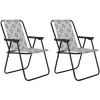 magasin pour The Home Deco Factory Set De 2 Chaises De Jardin Pliantes An Acier Et Tissu Patio 22