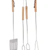 boutique pas cher Wadiga Set De 3 Ustensiles Pour Barbecue Acier Et Bois 17