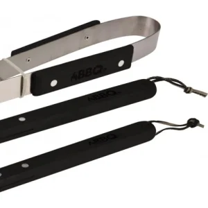 site pas cher Wadiga Set De 3 Ustensiles Pour Barbecue Inox Et Bois Noir 7