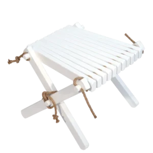 EcoFurn Tablette D’appoint-repose-pied Bouleau – Peint En Blanc marque pas cher 6