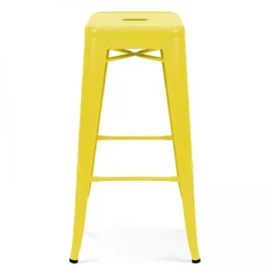 Boutique Oviala Tabouret De Bar En Métal Jaune Mat 8